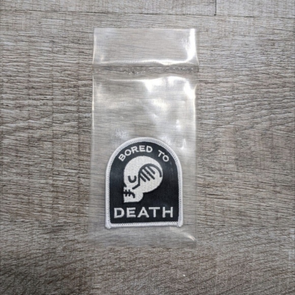 Bored to Death Skull Logo Iron On Patch - NWT - Picture 1 of 1